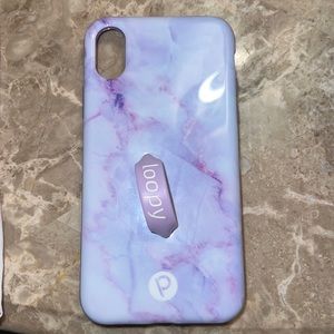 Purple Marble Loopy Case iPhone X